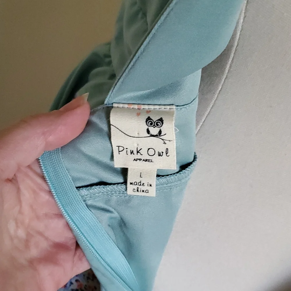 Robin's Egg Blue Floral Strappy Backless Sun Dress - Picture 11 of 14